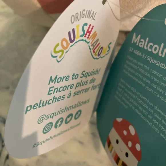 Squish mallow Malcom NWT he’s a mushroom so cute - Picture 9 of 9